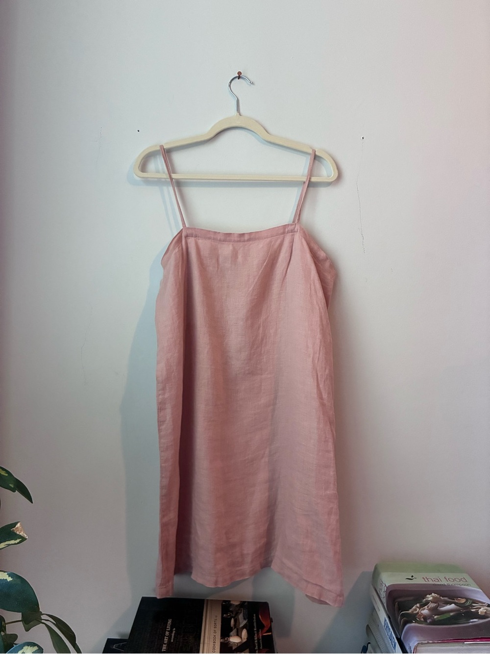 Love and Confuse Pink Linen Devon Slip Dress